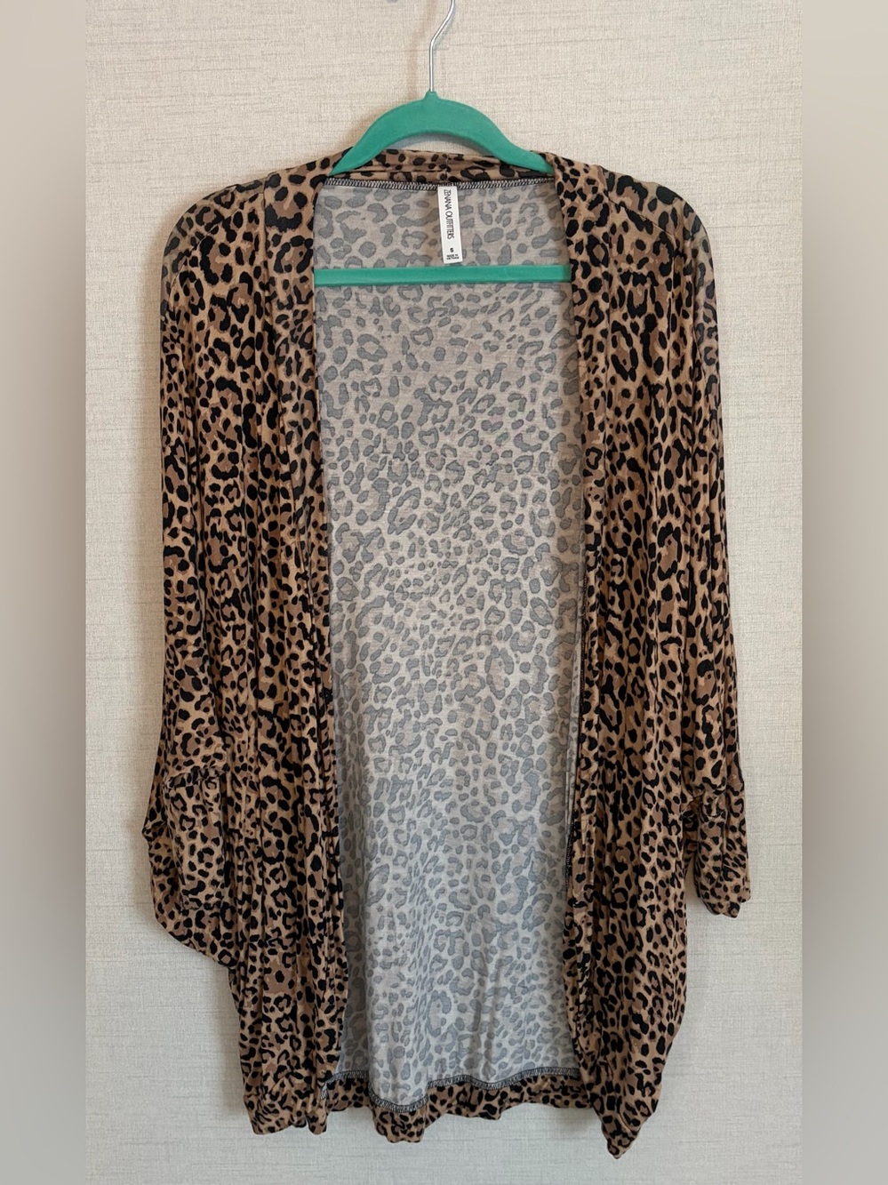 Size Small Zenana Outfitters Leopard Print Open Front Cardigan